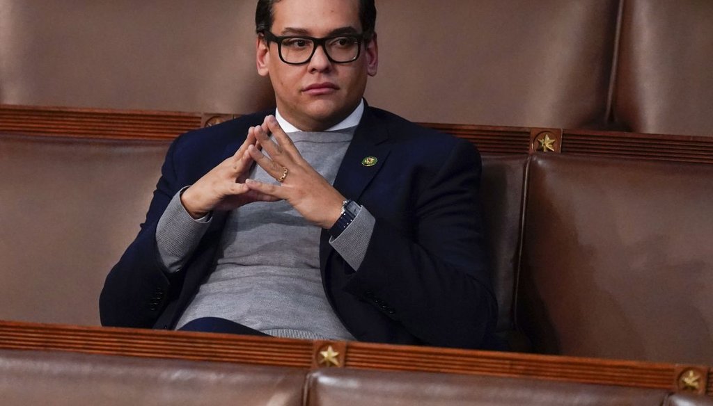 Rep. George Santos, R-N.Y., waits for the start of a session in the House chamber on Jan. 6, 2023. (AP)