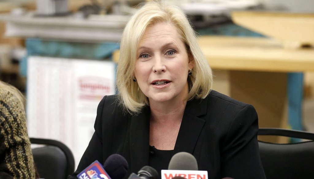 Sen. Kirsten Gillibrand claimed that people of color are arrested for marijuana ten times as often as white people in New York City. (Robert Kirkham/Buffalo News)