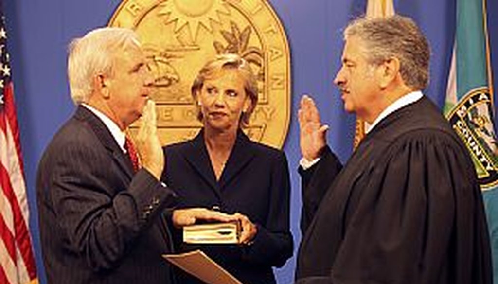 Miami-Dade Mayor Carlos Gimenez is sworn into office on July 1, 2011.