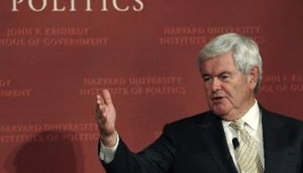 GOP hopeful Newt Gingrich has been critical of President Barack Obama's record on jobs