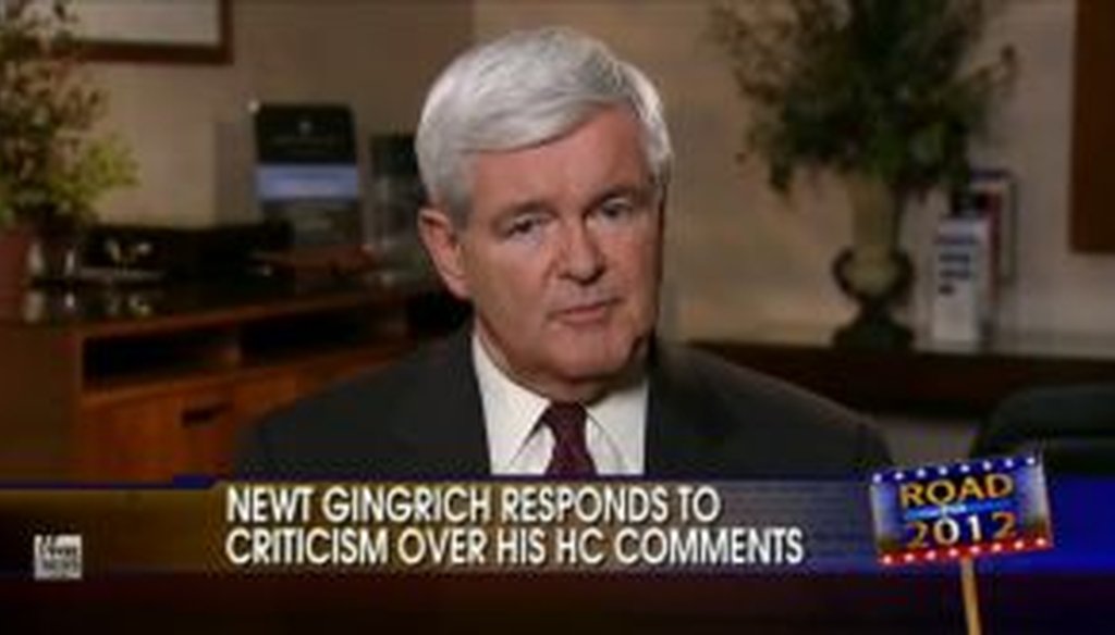 Republican presidential candidate Newt Gingrich went on Greta Van Susteren's Fox News show to clarify his remarks about the budget proposed by Rep. Paul Ryan, R-Wis. Did his comments add up to a Full Flop?