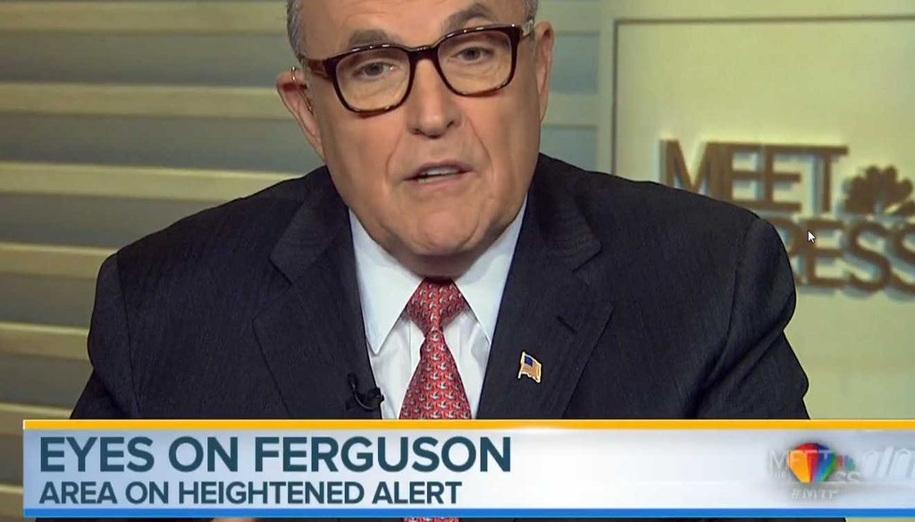 Former New York City Mayor Rudy Giuliani said most deadly violence in black communities is committed by blacks.