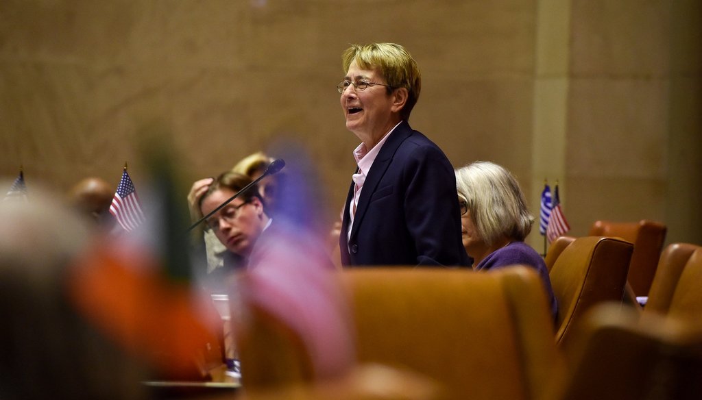Assemblymember Deborah Glick speaks in the New York State Assembly. (Courtesy: Assembly Majority Facebook Page)