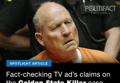 Fact-checking TV ad’s claims on Golden State Killer case
