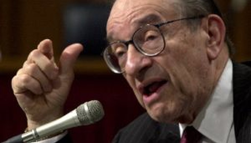Alan Greenspan testified before Congress in 2001.