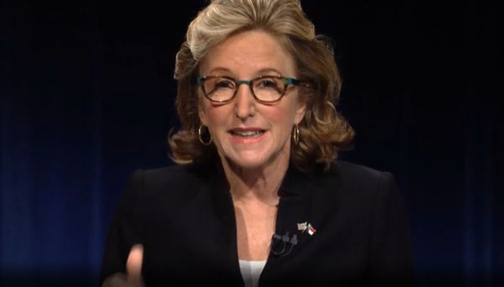 North Carolina Sen. Kay Hagan debated her Republican challenger, Thom Tillis, on Oct. 7, 2014.