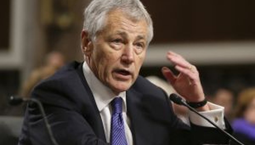 Chuck Hagel testified before the Senate Armed Services Committee on Jan. 31, 2013. (AP Photo)