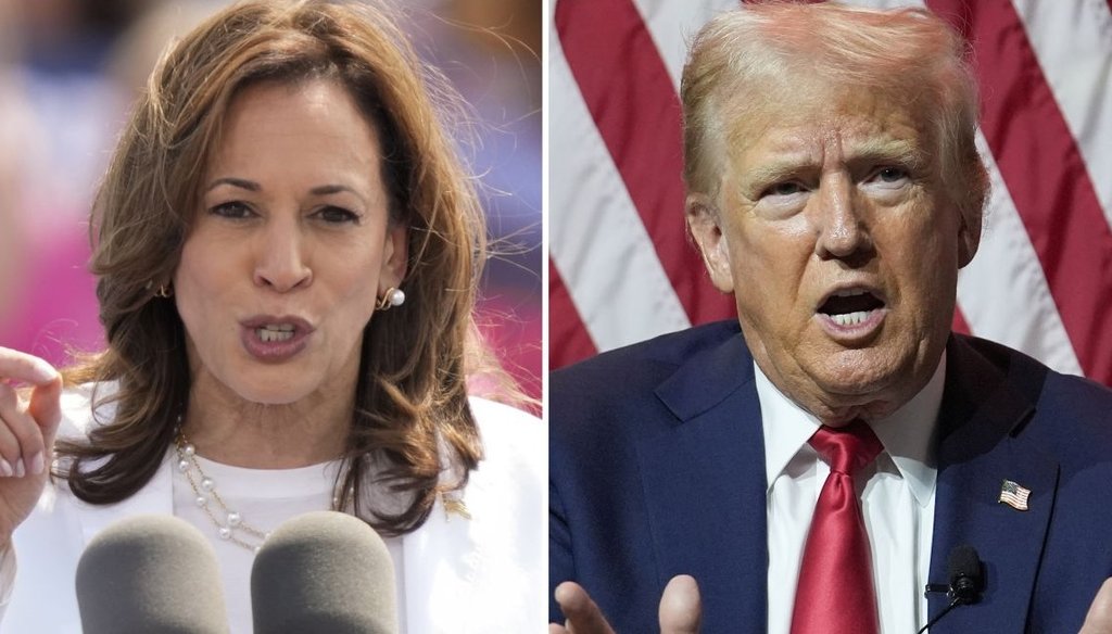 Kamala Harris and Donald Trump. (AP)