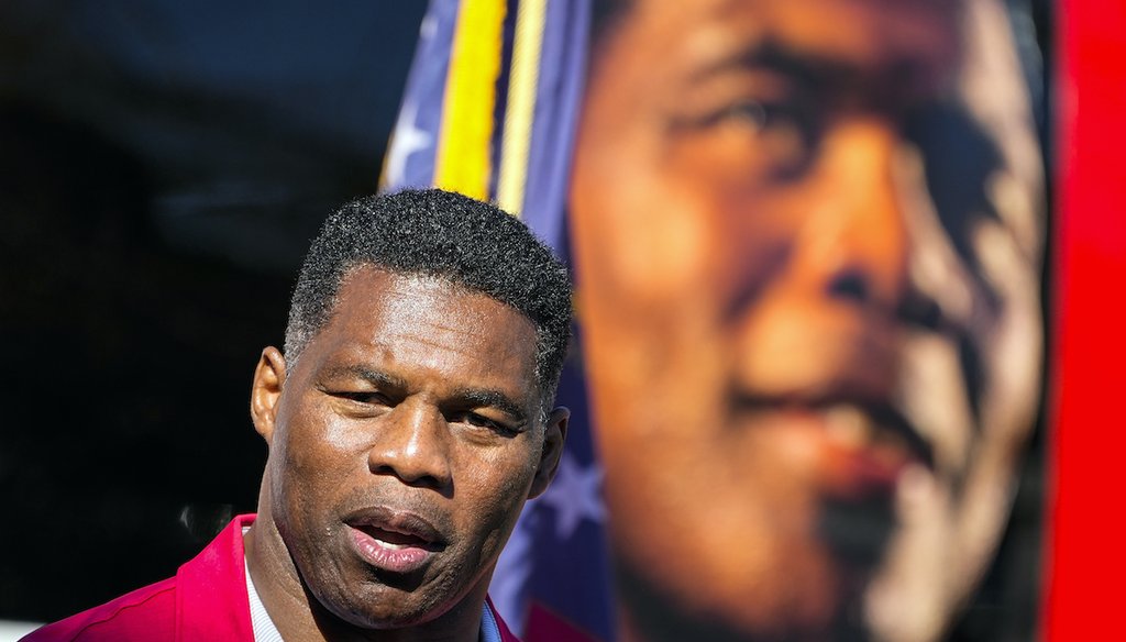 Republican candidate for U.S. Senate Herschel Walker speaks during a campaign rally Tuesday, Nov. 29, 2022, in Greensboro, Ga. Walker is in a runoff election with incumbent Democratic Sen. Raphael Warnock. (AP)