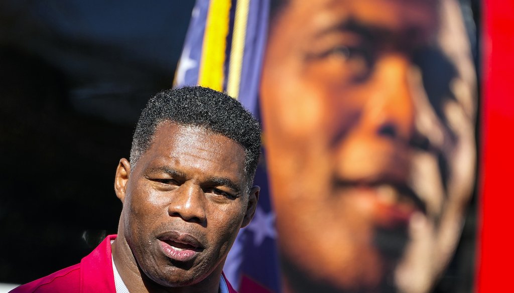 Republican U.S. Senate candidate Herschel Walker speaks during a campaign rally on Nov. 29, 2022, in Greensboro, Ga. (AP)