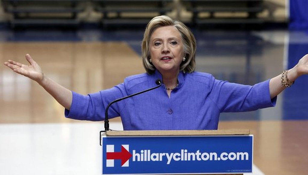 Hillary Clinton, shown here campaigning in New Hampshire in August 2015, is scheduled to make the first Wisconsin visit of her 2016 presidential campaign on Sept. 10, 2015. (AP photo)
