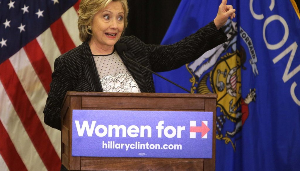 Hillary Clinton calls Wisconsin's photo ID law voter suppression. The 2016 presidential contest, in which Clinton lost to Donald Trump, was the first time the law was in effect for a presidential election in Wisconsin. (Milwaukee Journal Sentinel)