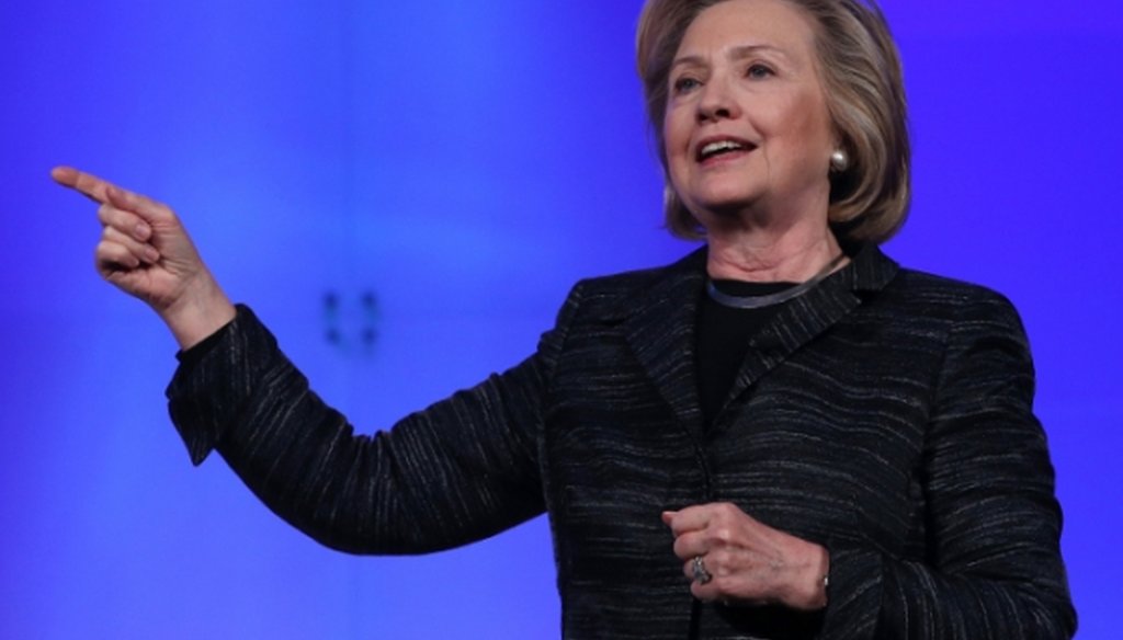 Hillary Clinton speaks at the Lead On Watermark Silicon Valley Conference for Women on Feb. 24, 2015.