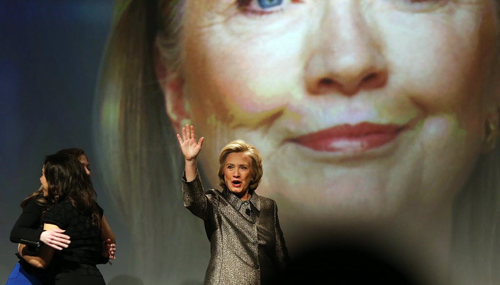 Hillary Clinton appeared at an event in March 2015 in which the Clinton Foundation and the Gates Foundation released a report on the status of women and girls. (Getty Images photo)