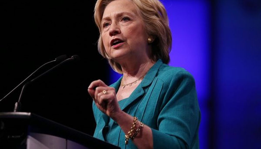 Democratic Presidential candidate Hillary Clinton addresses a National Urban League conference in Fort Lauderdale, Fla., on July 31, 2015. (Joe Raedle/Getty Images)
