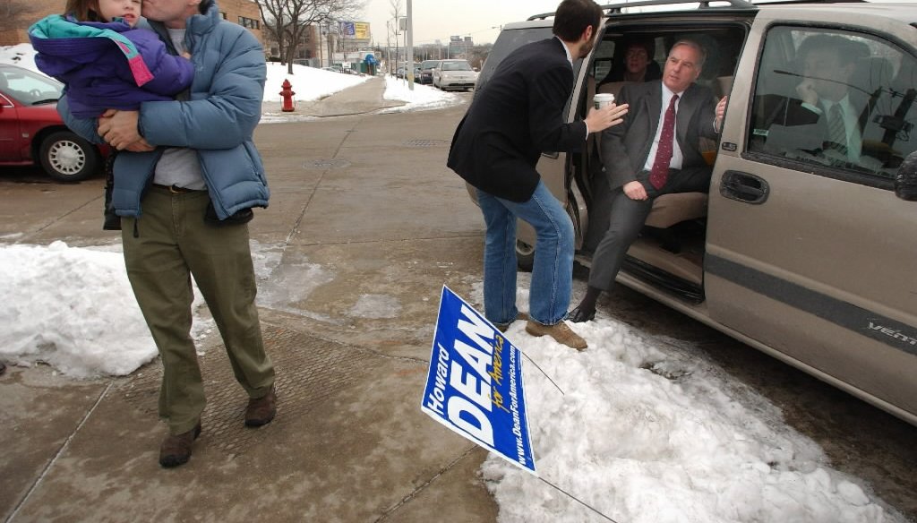 Howard Dean was a candidate for the Democratic presidential nomination when he campaigned in Milwaukee in February 2004. (Milwaukee Journal Sentinel)