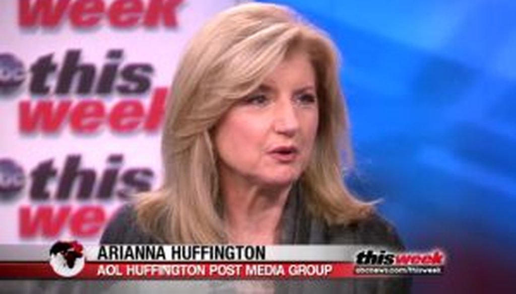 Liberal commentator Arianna Huffington said on ABC's "This Week with Christiane Amanpour" that the U.S. debt ceiling system is unusual internationally. We checked her claim.