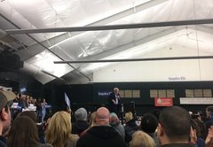 Fact-checking Bernie Sanders in Milford, New Hampshire before the primary