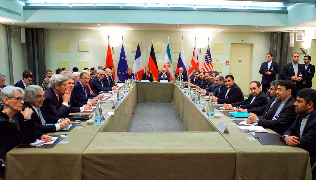 Officials from the U.S., Europe and Iran negotiate a nuclear agreement in Switzerland in 2015. (U.S. Department of State)
