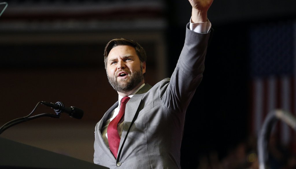 JD Vance, Republican candidate for U.S. Senator for Ohio, speaks at a campaign rally in Youngstown, Ohio., Saturday, Sept. 17, 2022. (AP)