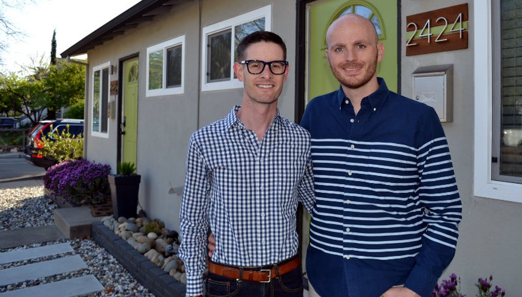 Jack and Joe Boniwell, right, faced hurdles as millennials entering Sacramento's housing market. Chris Nichols / PolitiFact California