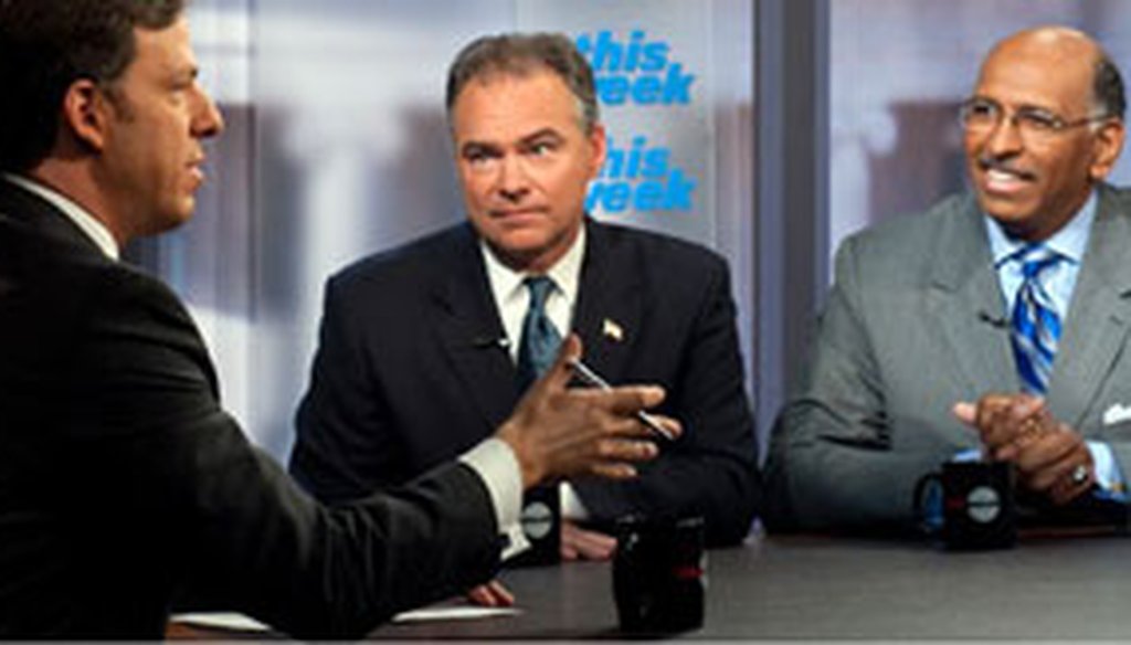 'This Week' host Jake Tapper interviewed DNC Chairman Tim Kaine and RNC Chairman Michael Steele.