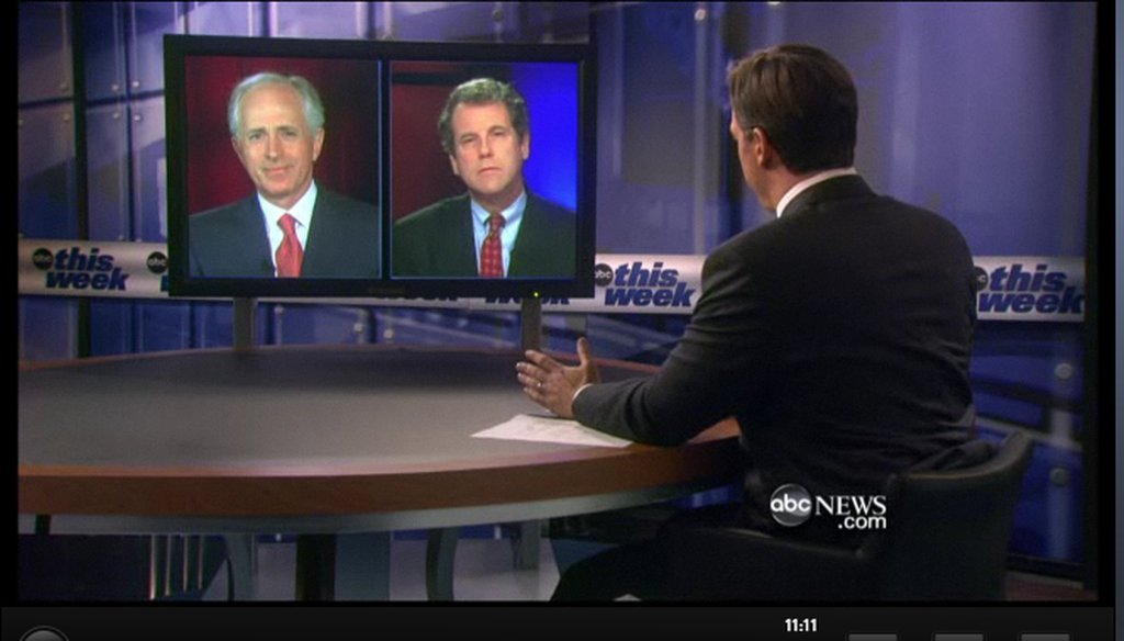 Sens. Bob Corker and Sherrod Brown were interviewed on ABC's 'This Week.'