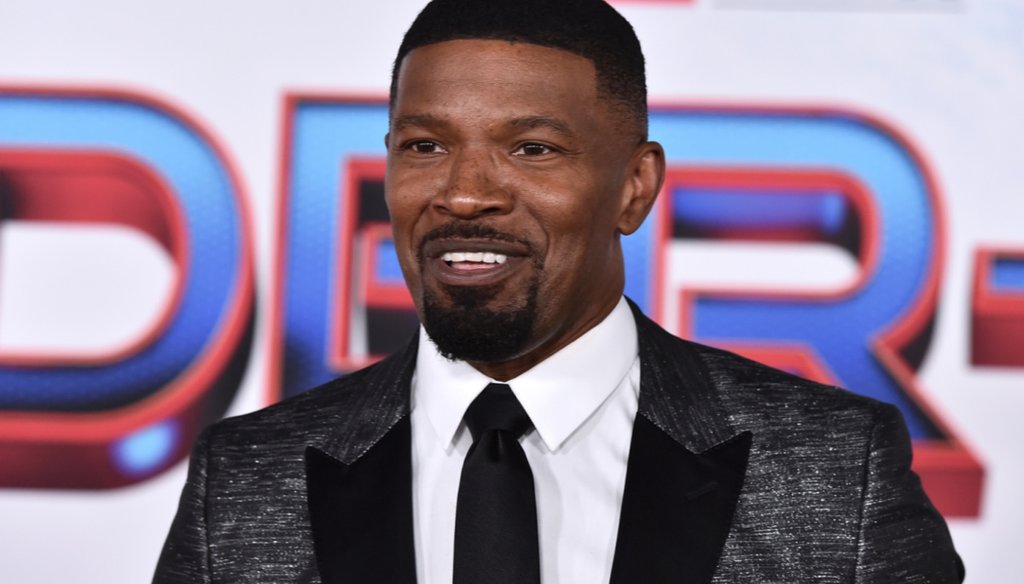 Jamie Foxx arrives at the premiere of "Spider-Man: No Way Home" at the Regency Village Theater on Dec. 13, 2021, in Los Angeles. (AP)