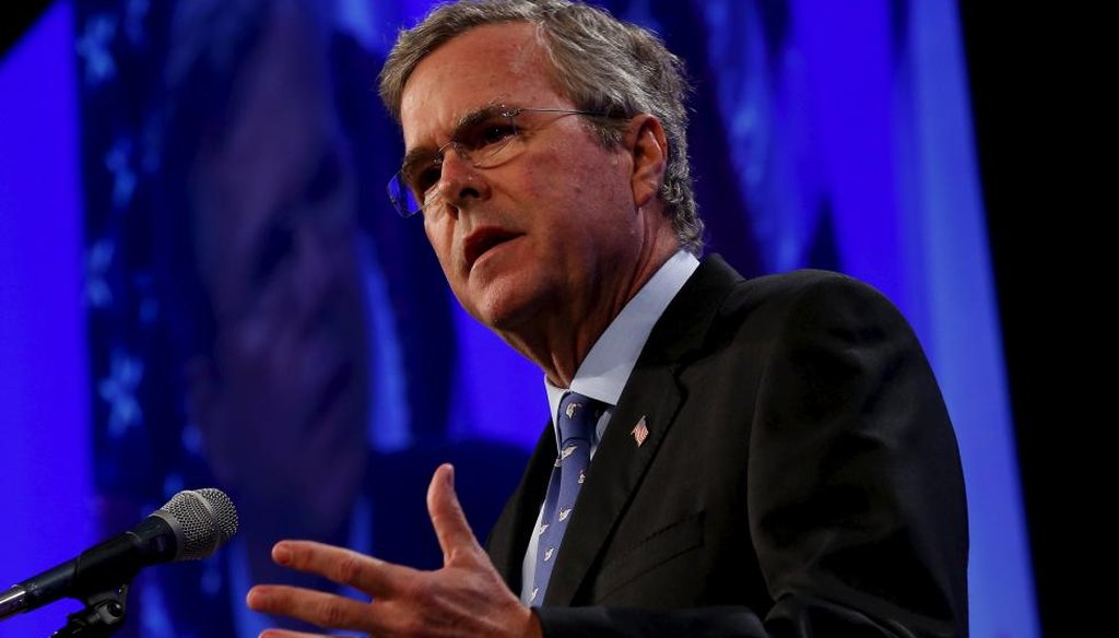 Former Gov. Jeb Bush speaks at Iowa GOP Lincoln Day Dinner May 16, 2015. (Reuters)