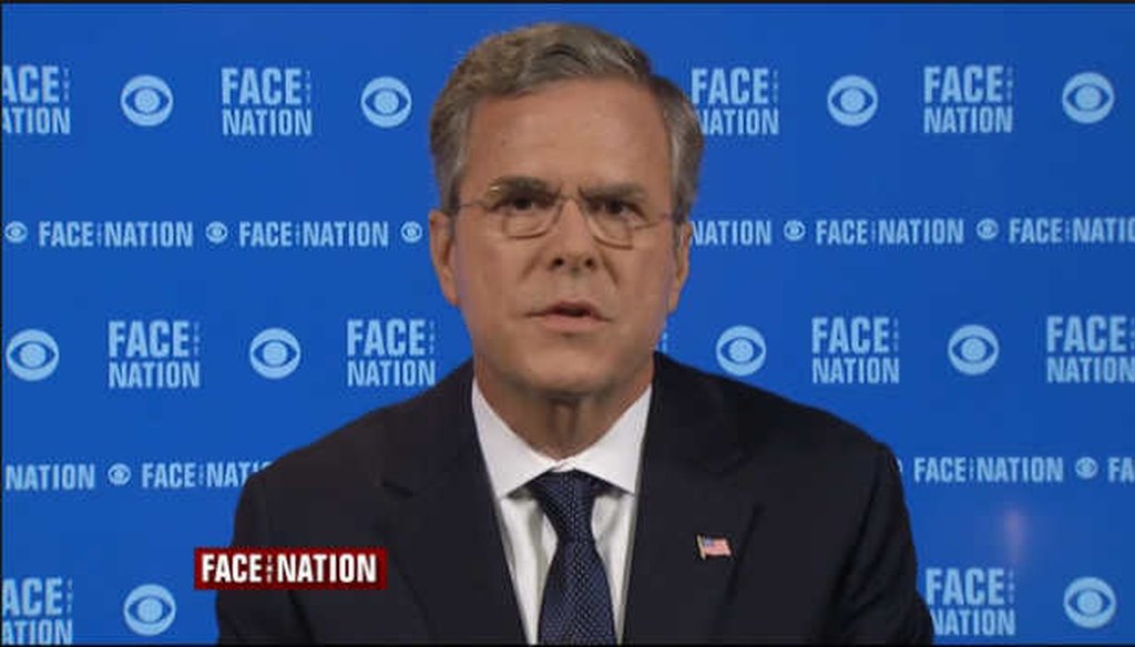 Republican presidential candidate Jeb Bush said Christian refugees in the Middle East should be given preference. (Screengrab)