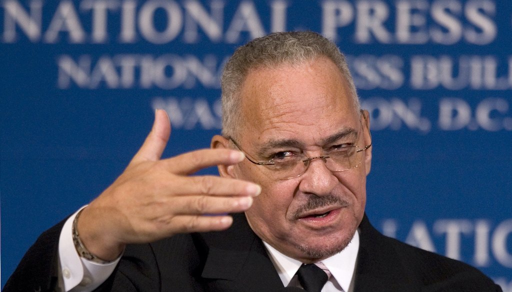 The Rev. Jeremiah Wright speaks at the National Press Club on April 28, 2008. (AP)