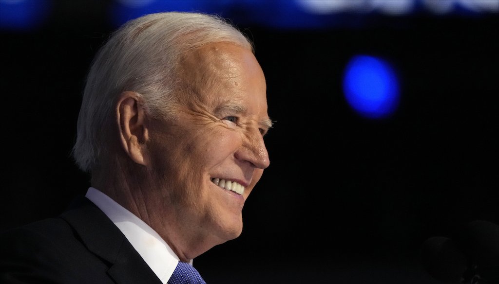 El presidente Joe Biden habla durante el primer día de la Convención Nacional Demócrata, el 19 de agosto de 2024, en Chicago. (AP)