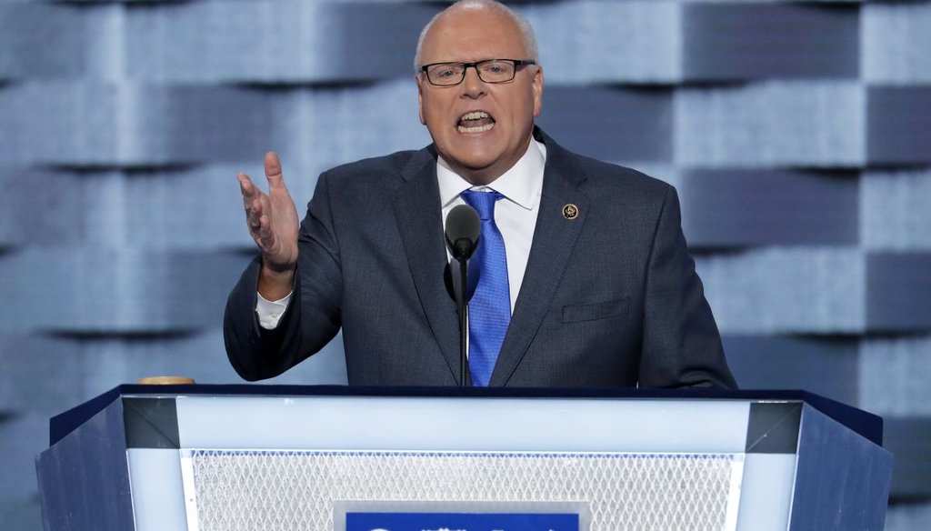 Rep. Joseph Crowley, D-NY., speaks during the second day of the Democratic National Convention in Philadelphia, PA. (AP)