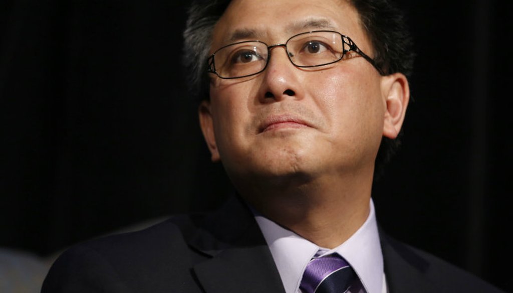 State Treasurer John Chiang, a candidate for California governor, listens to a question during a gubernatorial candidates forum in 2017. AP Photo/Rich Pedroncelli