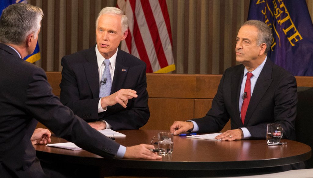 Republican U.S. Sen. Ron Johnson (left) and Democratic challenger Russ Feingold, who held the seat until 2010, face off in their second and final debate of the 2016 election. (Mark Hoffman, Milwaukee Journal Sentinel) 