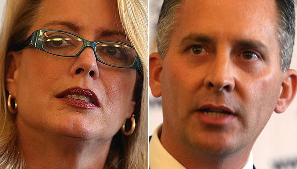 Kathleen Peters, left, and David Jolly will go before Republican primary voters on Jan. 14.