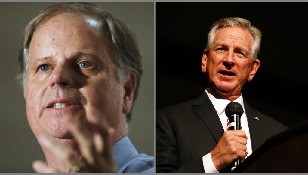 Alabama incumbent Democrat Sen. Doug Jones (left) faces a tough race against Republican Tommy Tuberville. (AP)