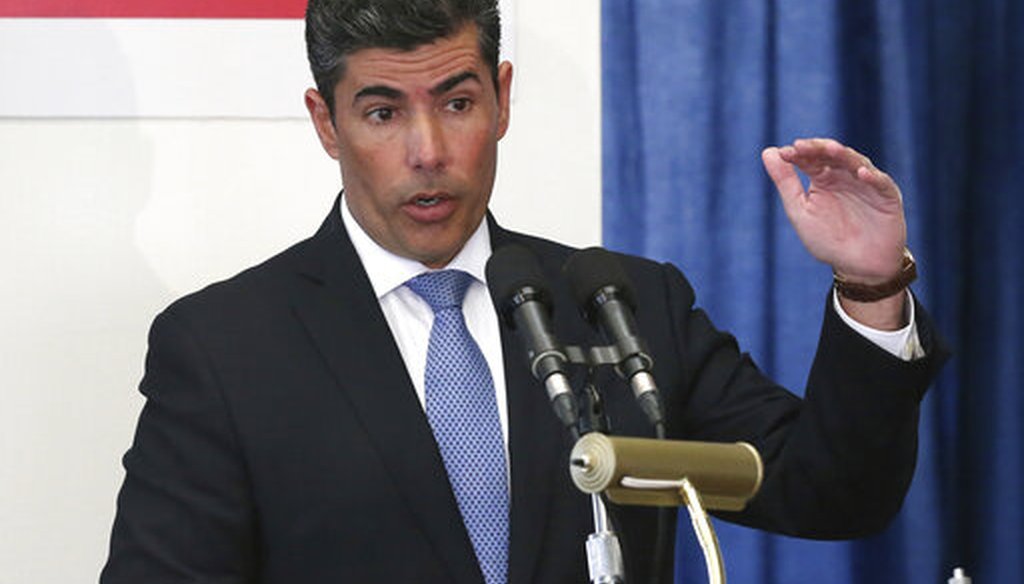 House speaker Jose Oliva, R-Miami Lakes speaks at a pre-legislative news conference, Wednesday, Jan. 30, 2019 in Tallahassee, Fla. (AP)
