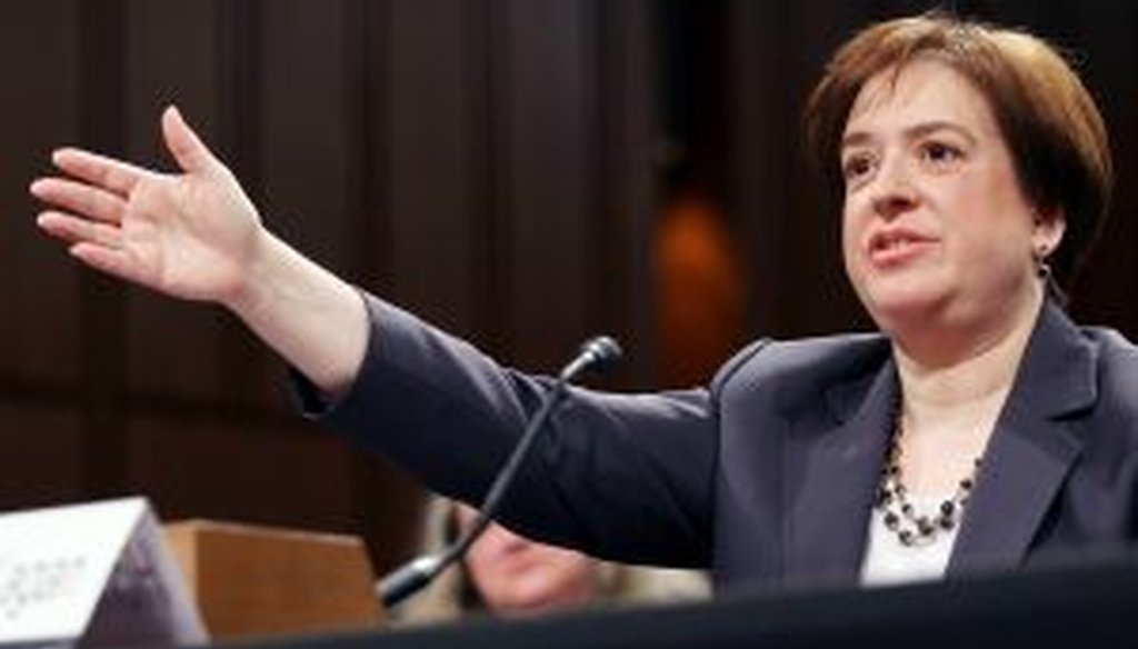 Elena Kagan testifies before the U.S. Senate Judiciary Committee on June 29, 2010.