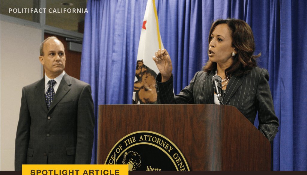 Democratic presidential candidate Sen. Kamala Harris claims she took on Big Oil during her time as California’s attorney general.