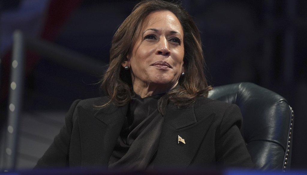 Then-Vice President Kamala Harris attends a Department of Defense Commander in Chief farewell ceremony at Joint Base Myer-Henderson Hall, Jan. 16, 2025, in Arlington, Va. (AP)