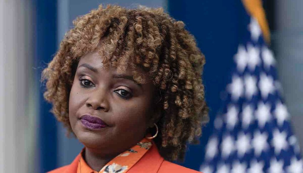 White House Press Secretary Karine Jean-Pierre, speaks Sept. 17, 2024, during the daily briefing at the White House in Washington. (AP)