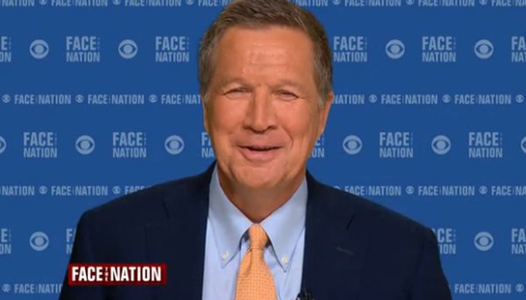 Republican presidential candidate John Kasich appeared on CBS' "Face the Nation" on Sept. 27, 2015.