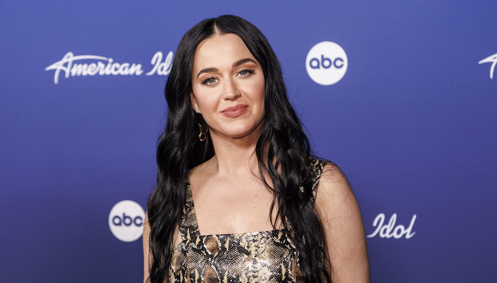 Katy Perry arrives at the 20th Anniversary Celebration of "American Idol" on Monday, April 18, 2022, at Desert 5 Spot in Los Angeles. (Photo by Willy Sanjuan/Invision/AP)