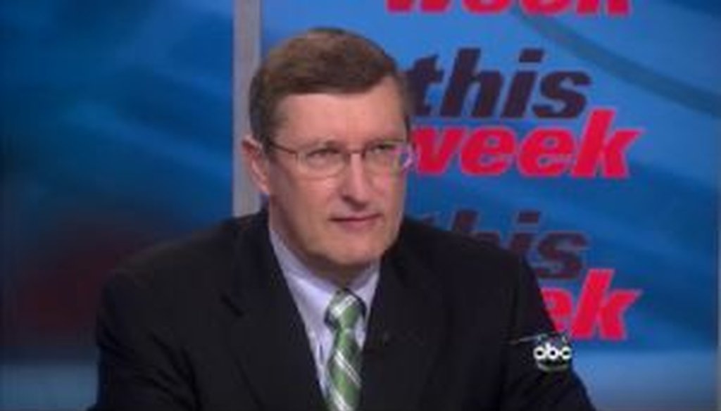 We check a claim on federal spending and tax receipts made by Democratic Sen. Kent Conrad on ABC's This Week.