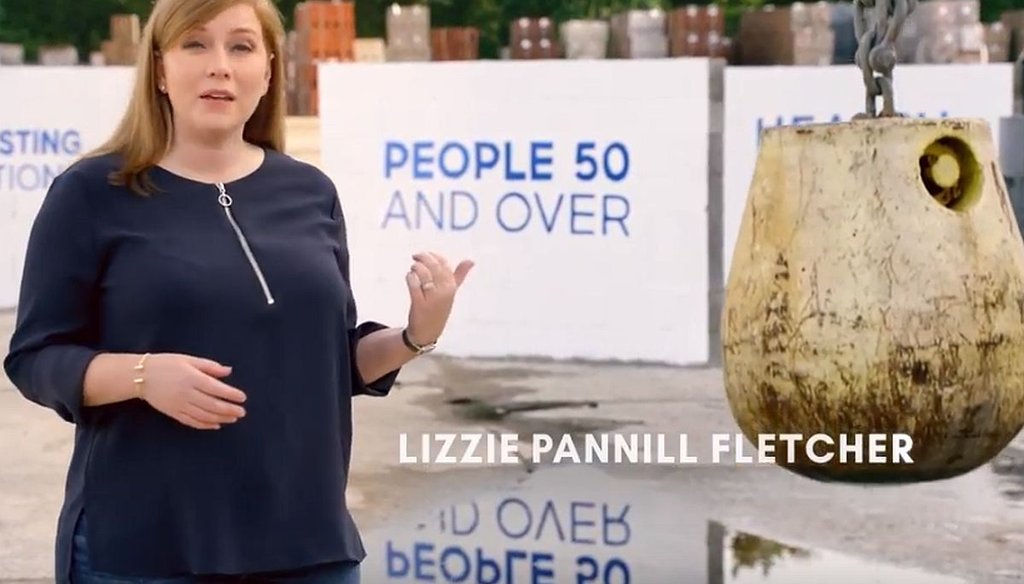 Lizzie Pannill Fletcher has an ad saying her opponent voted to allow large insurance premium hikes on older people.