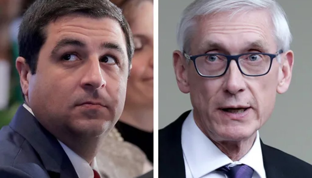 Attorney General Josh Kaul (left) and Gov. Tony Evers.