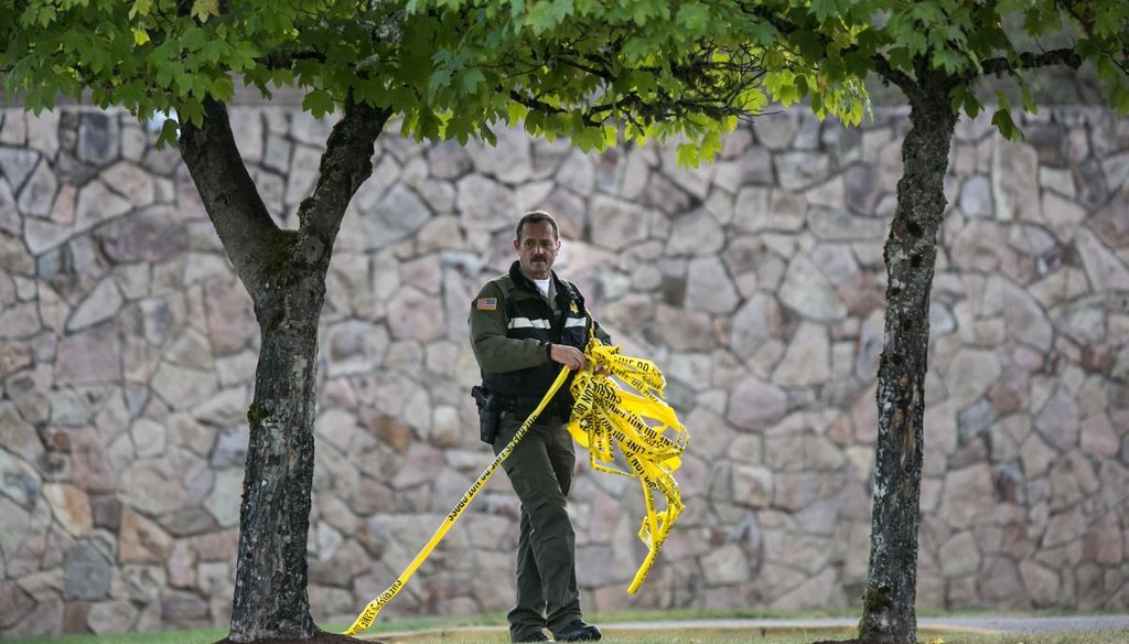 Umpqua Community College in Roseburg, Ore., reopened to faculty and staff on Oct. 5, 2015, after the shooting attack that resulted in 10 deaths and shut down the campus. (Marcus Yam/Los Angeles Times/TNS) 