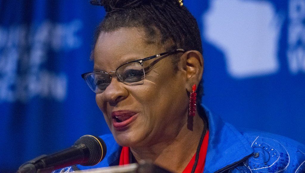 U.S. Rep. Gwen Moore, D-Milwaukee, criticized president-elect Donald Trump for his position on stop-and-frisk.