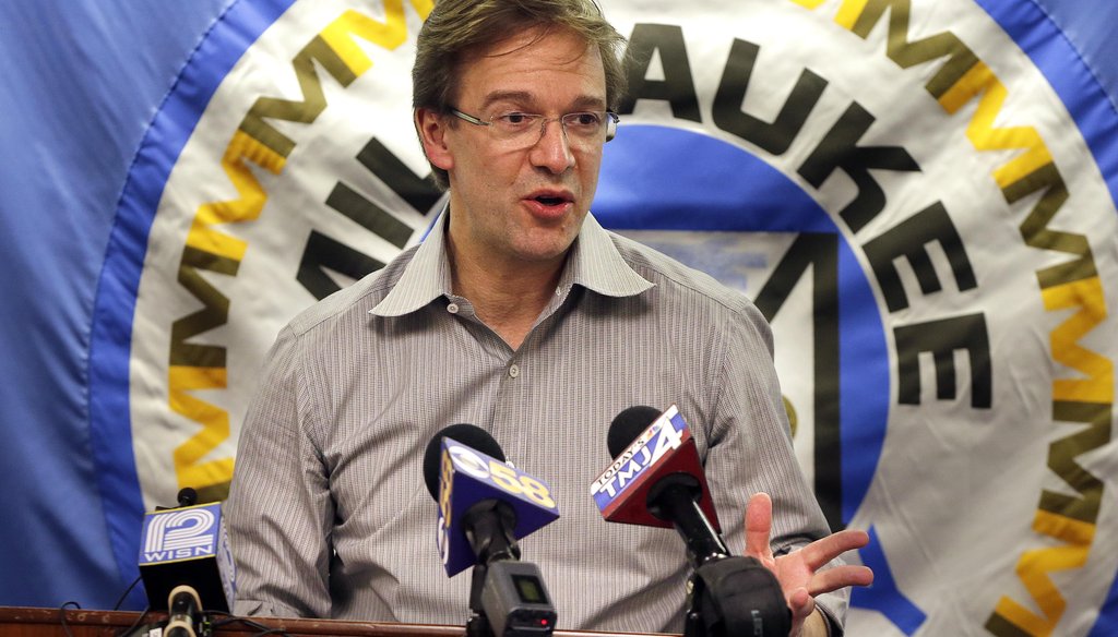 Milwaukee County Executive Chris Abele held a news conference about the future of the Mitchell Park Domes.